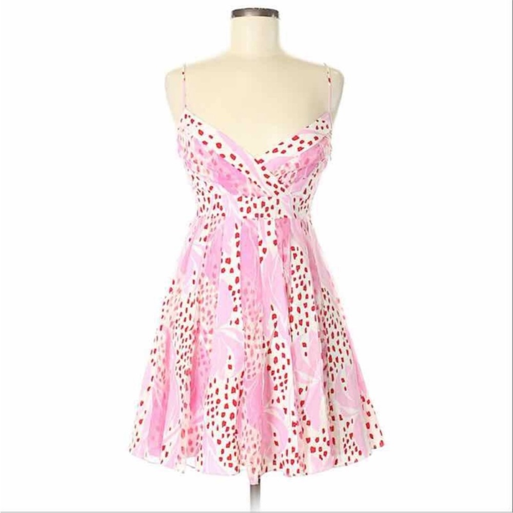Diane Von Furstenberg pink babydoll dress